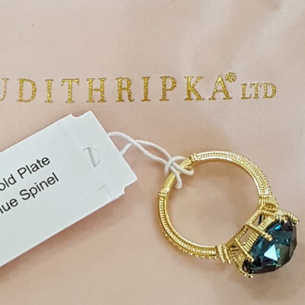 Judith Ripka 14k Vermil London Blue Spinel Ring - Picture 5 of 8